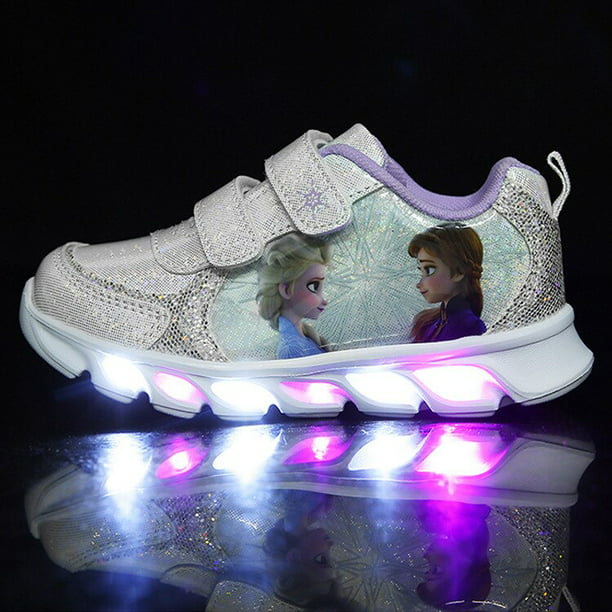su principio Becks Disney primavera y verano nuevos zapatos con luz led Frozen 2 zapatos de  princesa niños zapatos casu Gao Jinjia LED | Walmart en línea