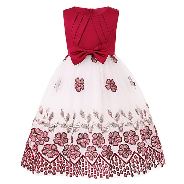 Vestidos de encaje para niñas pequeñas, flores para niños, boda elegante,  fiesta de princesa, vestido de tutú, cumpleaños, bautismo, ropa Formal 8-9T  (Etiqueta 140) Gao Jinjia LED