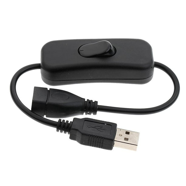 Cable Matters Paquete de 2 interruptores de encendido y apagado USB de 1  pie de soporte de datos y alimentación, cable de extensión USB corto con