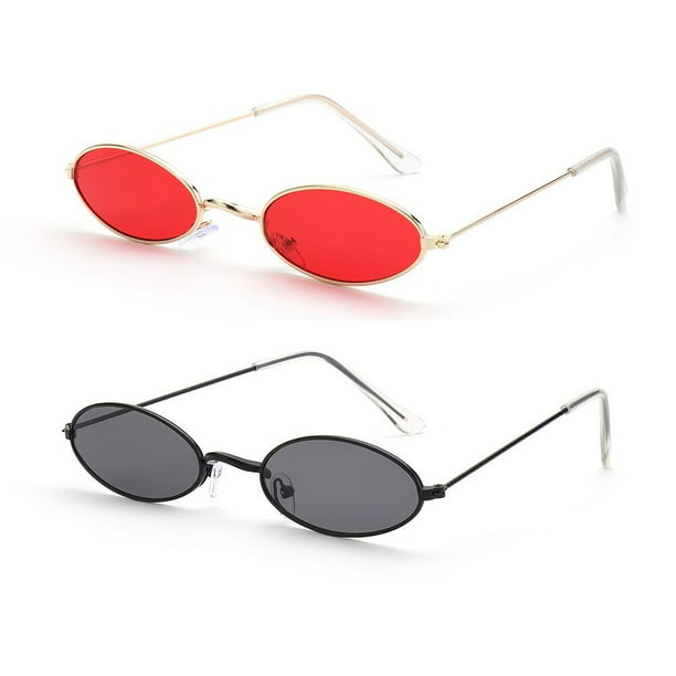 14,81 US$-Gafas de sol ovaladas Retro moda mujer 2022 gafas de sol  diseñador marca Oculos De Sol mujeres Vintage gafas de sol hombres  Uv40-Description