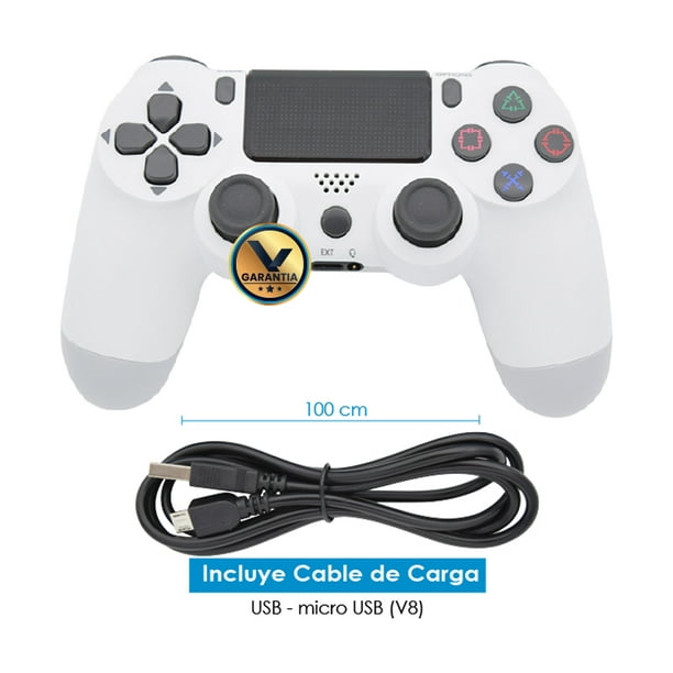 Joystick Inalámbrico Para PS4 y PC Blanco — ZonaTecno