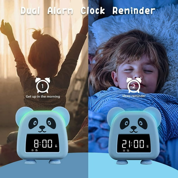 Reloj despertador para niños OK to Wake Sleep Training con luz nocturna,  máquina de sonido de doble pantalla, bloqueo infantil, reloj despertador