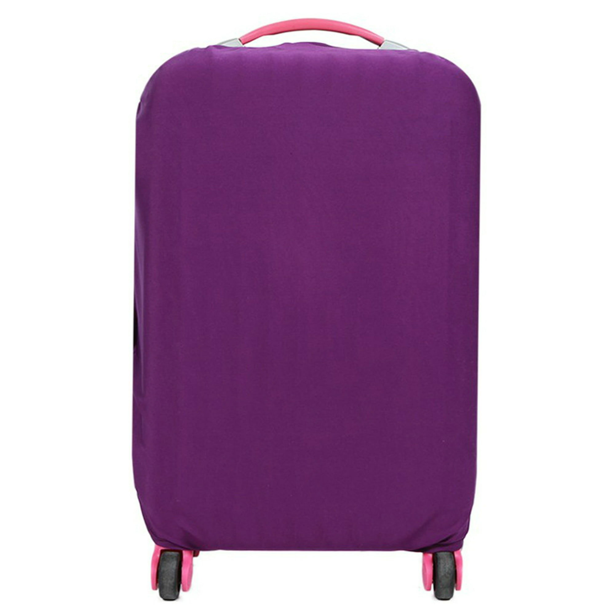 Funda para equipaje de color morado, protector de maleta de tela elástica,  funda protectora para equipaje con letras impresas, adecuada para maletas de  18 a 32 pulgadas, accesorios de viaje