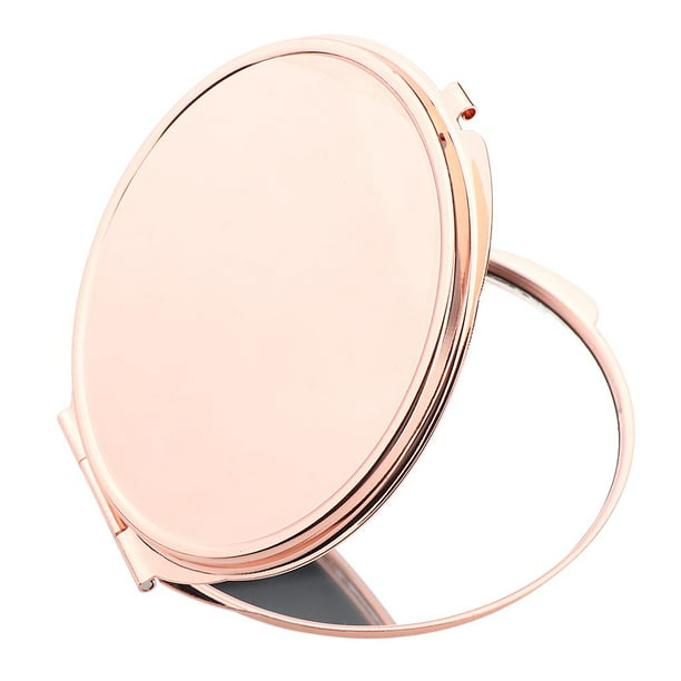 Pequeño espejo portátil redondo maquillaje cosmético espejos de viaje para  hombres/mujeres dorado Yuyangstore Espejo plegable de maquillaje