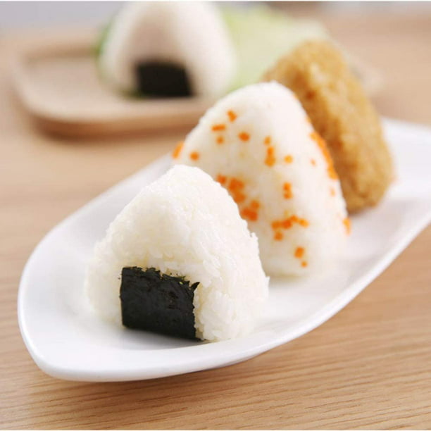  Spam Musubi - Molde de bolas de arroz Onigiri Kit de 7 piezas  de moldes para onigiri con almuerzo, carne y queso, cortador de mantequilla  de huevo y paleta de arroz