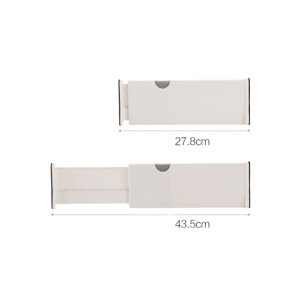 Paquete de 4 separadores de cajones, separadores ajustables de 4 pulgadas  de alto expandibles de 11 a 17 pulgadas para dormitorio, baño, armario