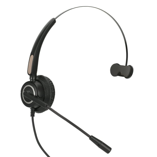 Call Center Headset 3.5mm, Manos Libres Call Center Cancelación de Ruido  con Cable Auricular monoaur Ecomeon no