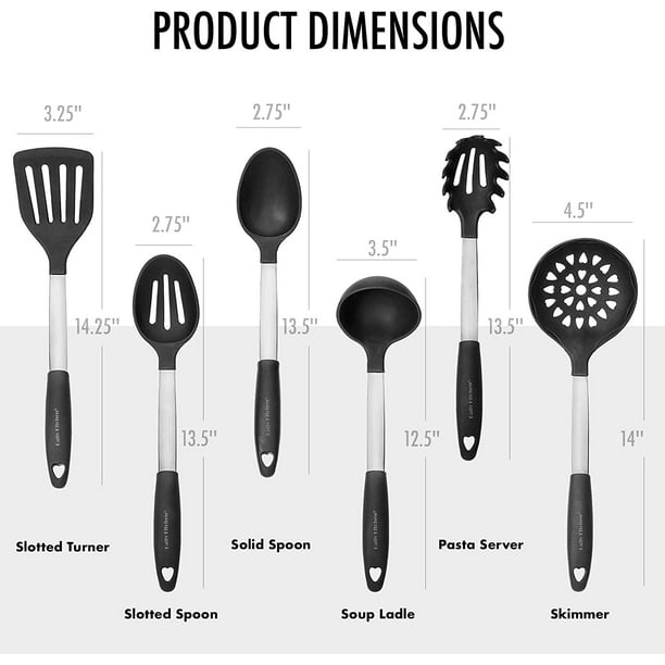 Zulay - Juego de utensilios de cocina de silicona (8 piezas) para cocinar,  juego de utensilios de co…Ver más Zulay - Juego de utensilios de cocina de