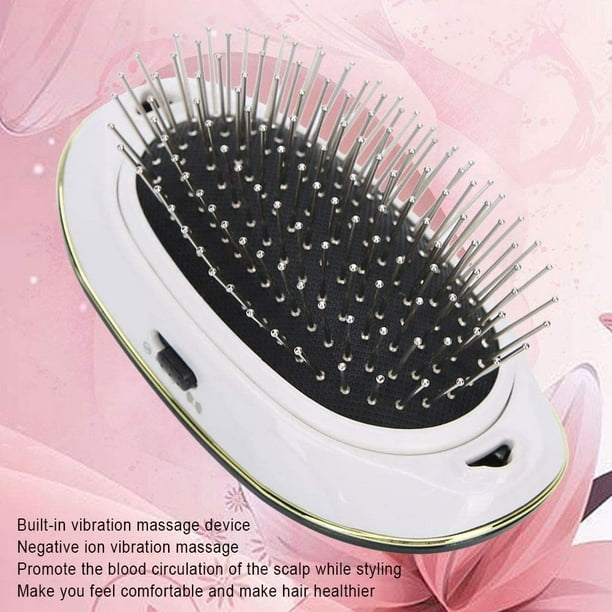Cepillo eléctrico iónico para el cabello, peine masajeador de cuero  cabelludo, vibración eléctrica, masajeador magnético para aliviar la fatiga