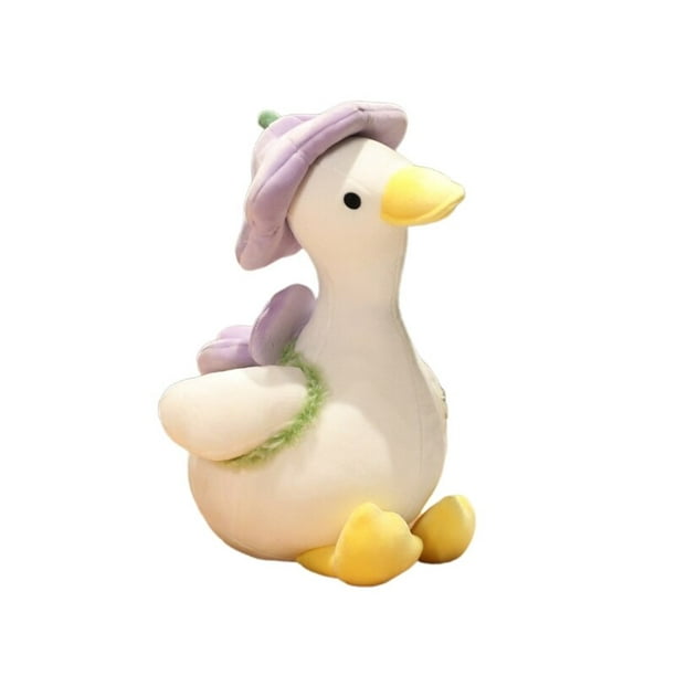 LUOZZY Peluche de pato de peluche para niños, adorable muñeca de pato suave  para el hogar, habitación del bebé (12.6 in blanco)