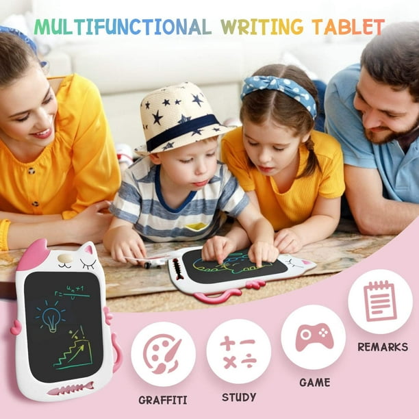 Juguetes para niñas y niños de 3 4 5 6 años, tableta de escritura LCD de  8,5 pulgadas, tablero de dibujo colorido, regalo de cumpleaños para niñas  de 2 a 6 años