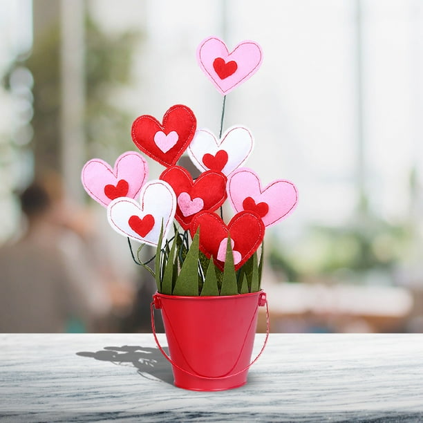 Whaline Macetas decorativas para el día de San Valentín con recipientes  agujero de drenaje para interiores maceta de corazón vintage para  decoración – Yaxa Guatemala