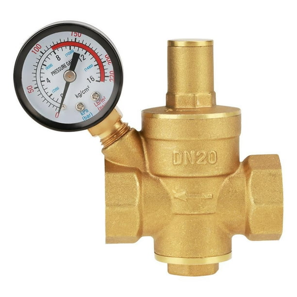 Reductor de presión de agua de latón, DN20 Reductor de regulador