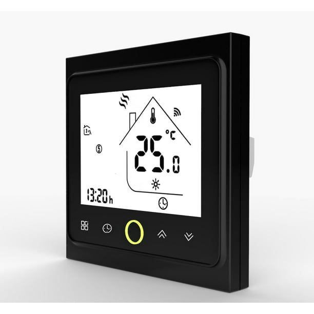 Termostato WiFi programable, pantalla táctil, controlador de temperatura  inteligente Tuya para caldera eléctrica/agua/gas, controlador de  calefacción