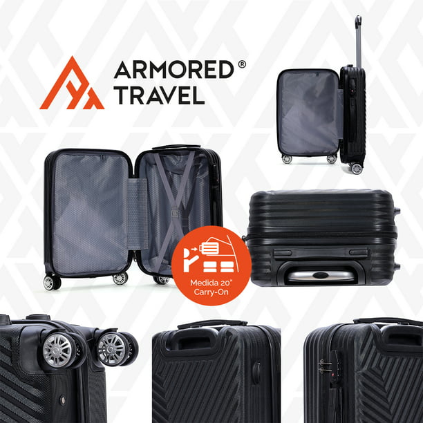 Set de 3 maletas con carry on de mano Easy pack ABS doble refuerzo con  candado