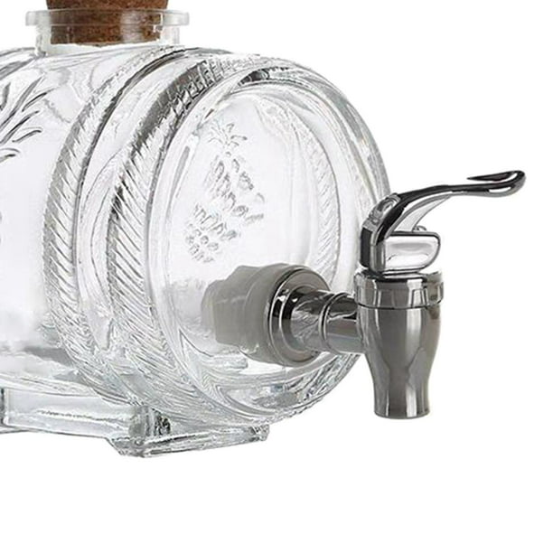 Dispensador de bebidas finas 6l Dispensador de bebidas de vidrio  transparente con marco de metal Dispensador de bebidas Grifo de acero  inoxidable