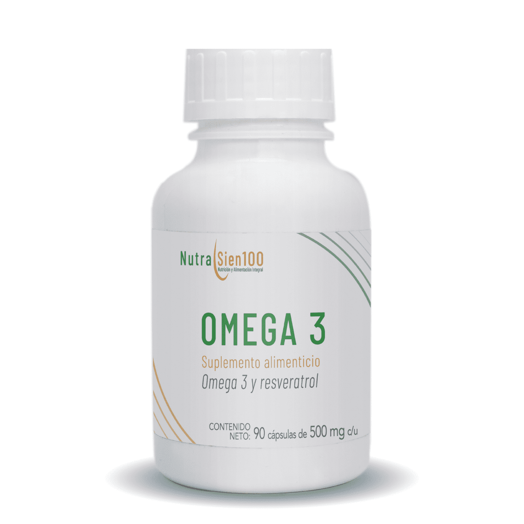 Omega 3 puro de salmón con resveratrol. alta concentración y premium. nutrasien100 60caps nutrasien100 1 bote con 90 cápsulas