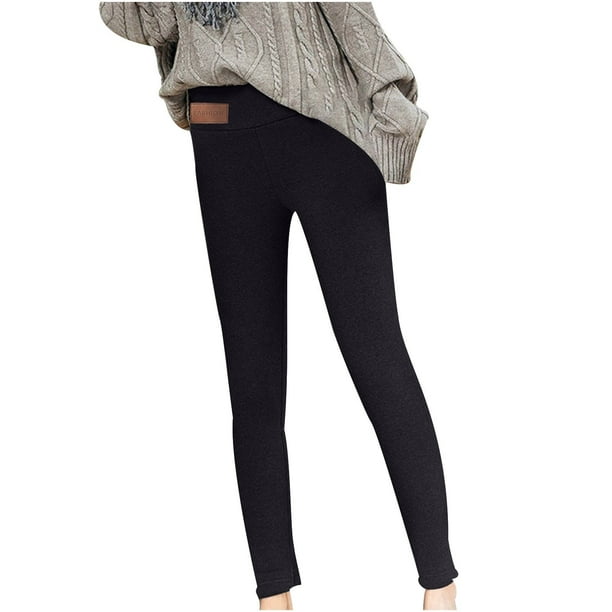 Gibobby Calzoncillos térmicos para mujer los pantalones largos calientes de  la cintura de las del palmo (Negro, XL)