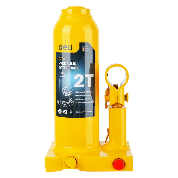 gato hidráulico de botella deli 2t acero válvula de seguridad deli dq71002