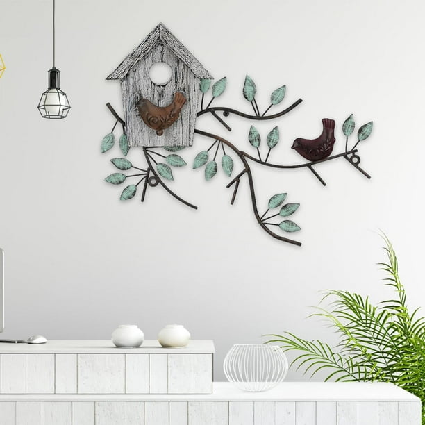 Platos decorativos de pájaros para colgar en la pared, 6 pulgadas, varios  tipos de pájaros sentados y cantando en alambres, impresión de criaturas