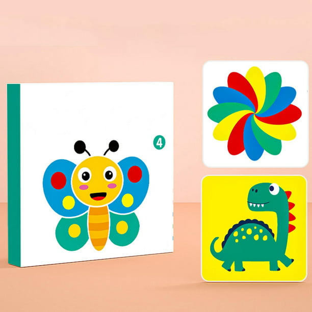 Tarjetas de actividad de aprendizaje de estimulación Visual Montessori,  juguetes sensoriales, tarjetas de bebé para , niñas, Tarjetas visuales B  Yotijar Tarjetas