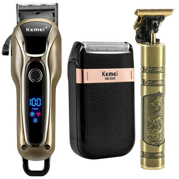 Recortador de barba y pelo ajustable para hombres, inalámbrica con batería  de litio maquinilla de afeitar, recargable, 0,5-10mm - AliExpress