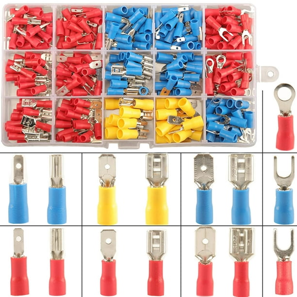 280 Pcs Terminal Eléctrico Aislado Terminales De Engarzado Eléctrico Conectores De Engarce 1012