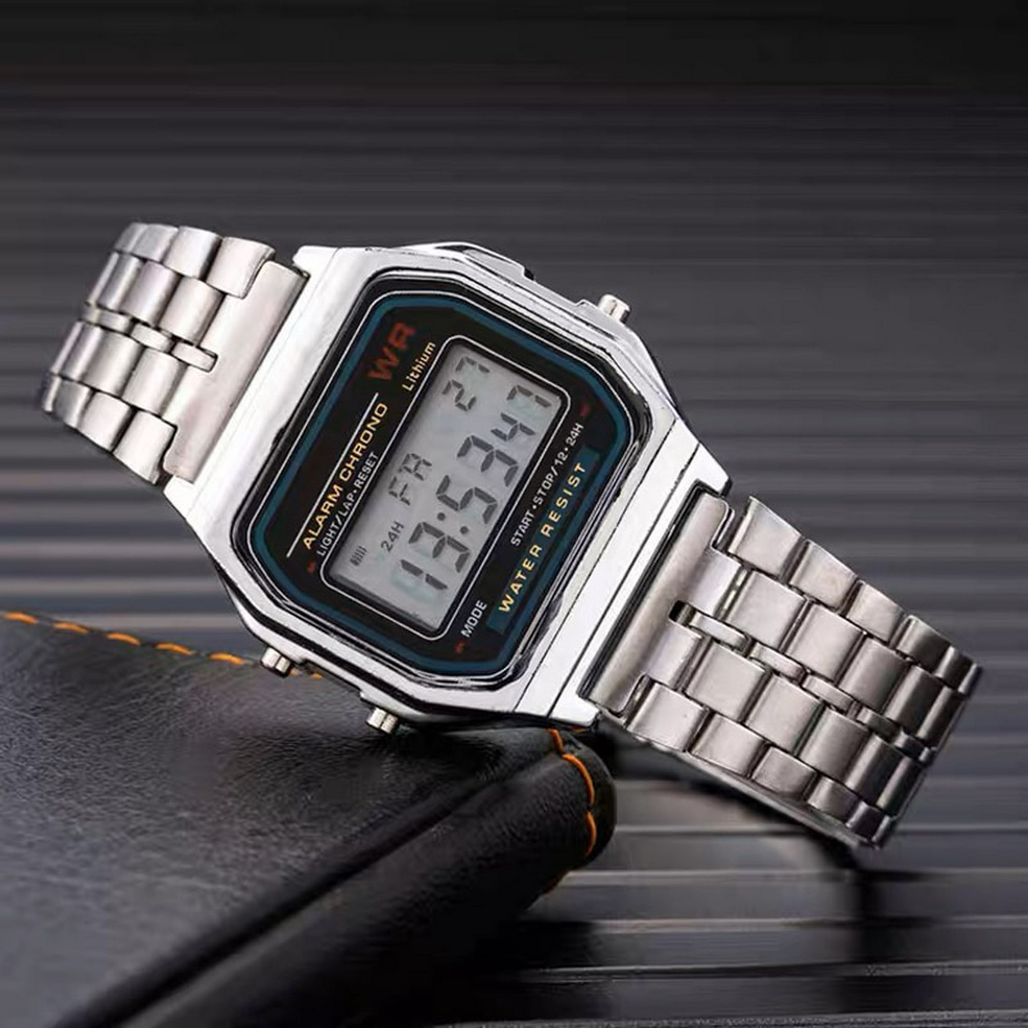 Relojes militares deportivos de lujo dorados y plateados, relojes de  pulsera digitales LED para hombres y mujeres, reloj de pulsera electrónico  con