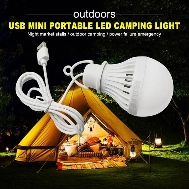 Bombilla USB portátil de luz de bulbo 5V bombilla LED para acampar al aire  libre lectura en casa senderismo ANGGREK Otros