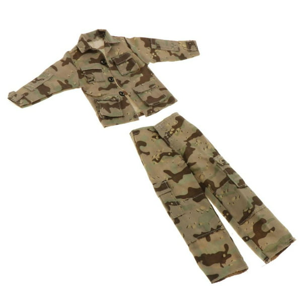 Ropa De De Camuflaje Para Hombre 1: 6 Para De Modelo De Cuerpo De Juguetes  Calientes  Hugo Ropa militar masculina de 12 pulgadas