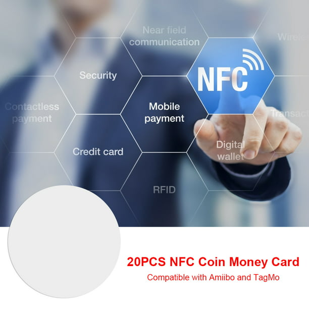Paquete De 12 Etiquetas NFC Ntag215 , Tarjetas De Moneda De PVC En Blanco  Compatibles Con Amiibo Y TagMo , Memoria De 504 Bytes