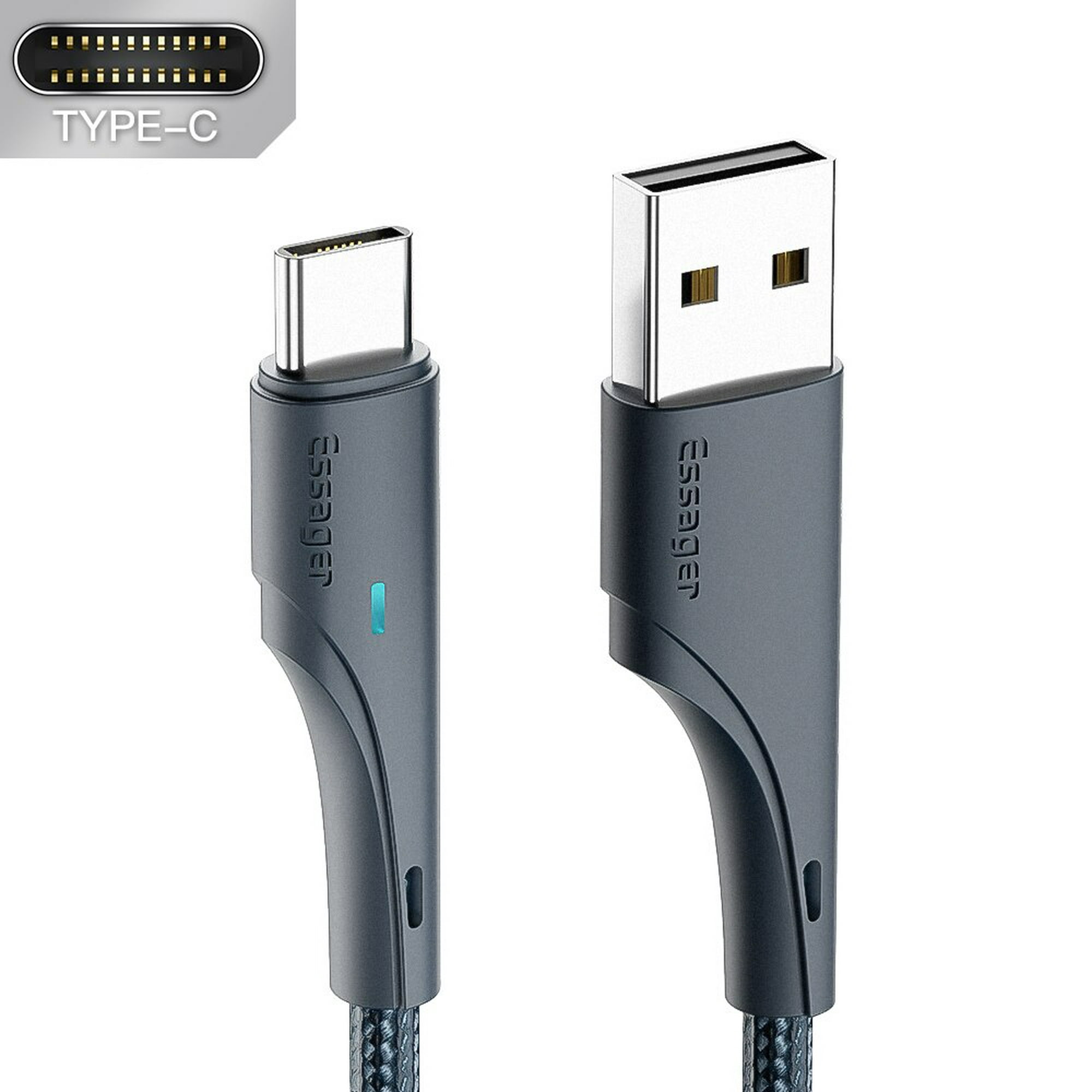 Carga rápida Tipo-C USB C Cables de teléfono móvil 1M / 2M / 3M Cable USB C  Carga rápida para Samsung S10 Plus Huawei Cable trenzado de nylon Tan  Jianjun unisex