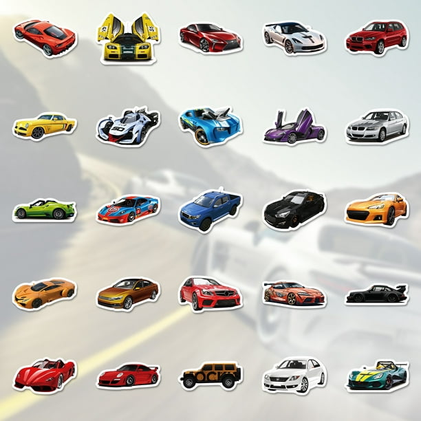 100 pegatinas JDM para coche de carreras para ordenador portátil, coche,  bicicleta, teléfono, guitarra, monopatín, ordenador, deportes, carreras
