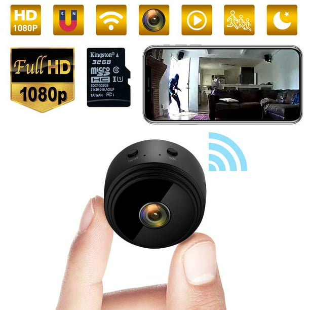 Cámara espía oculta WiFi, mini cámara espía HD más pequeña para seguridad  del hogar, fácil de usar, vigilancia inalámbrica para interiores con
