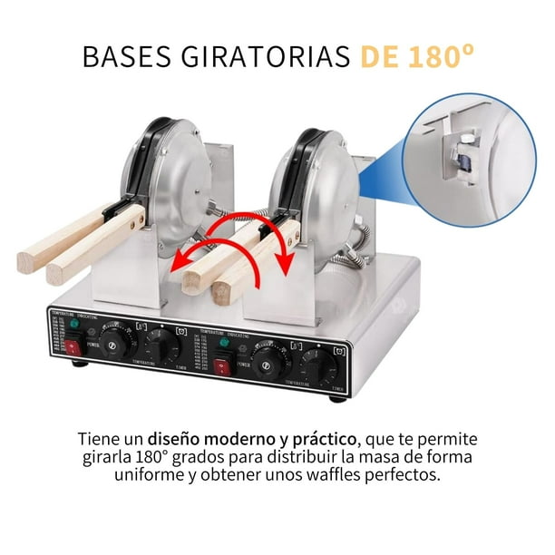 Waflera Electrica Para 2 Waffles Antiadherente 750 Watts – INOOBE