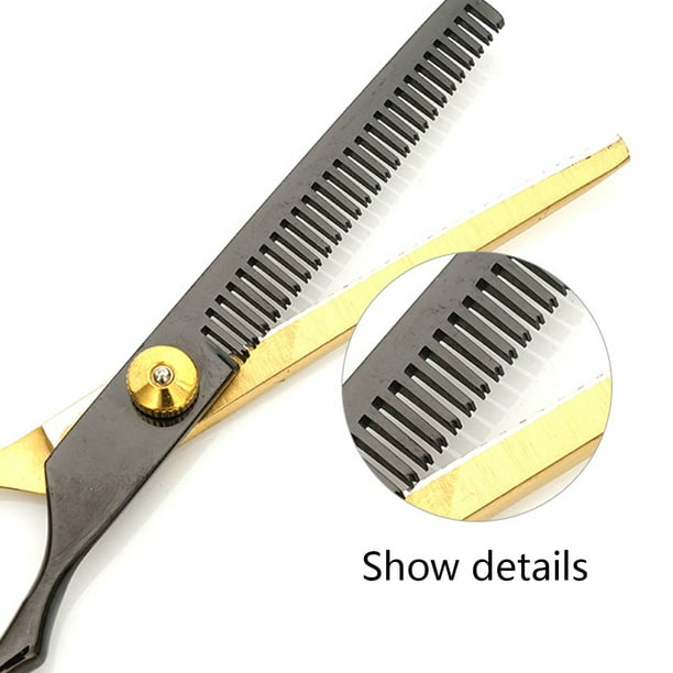 Juego de tijeras de peluquero profesional para cortar el cabello, 1 tijera  de pelo de borde recto, tijeras (6)
