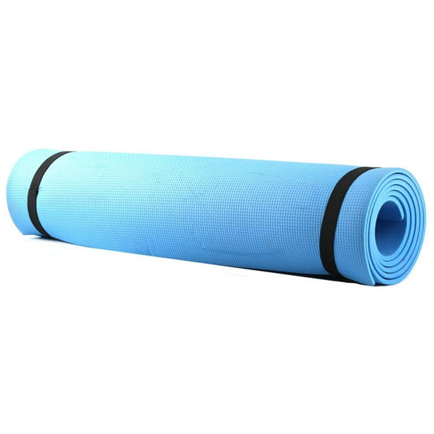 Esterilla de yoga EVA de 4 mm de espesor Esterilla de ejercicio de pilates  antideslizante multiusos (azul)