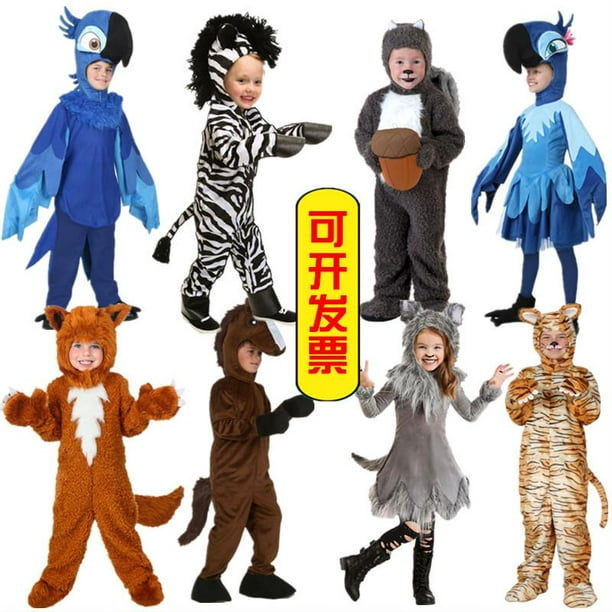 Disfraz De Animales Para Niños Halloween Adulto De Dibujos Animados León  Zorro Loro Conejo Ropa De Dinosaurio