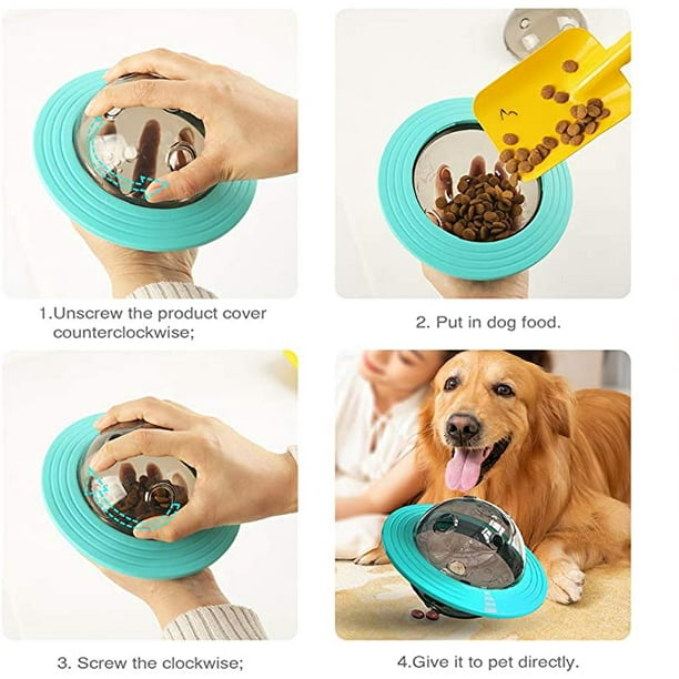 Juguete interactivo para perros, bola de alimentación lenta para perros,  dispensador de golosinas para perros, dispensador de alimentos, juguetes