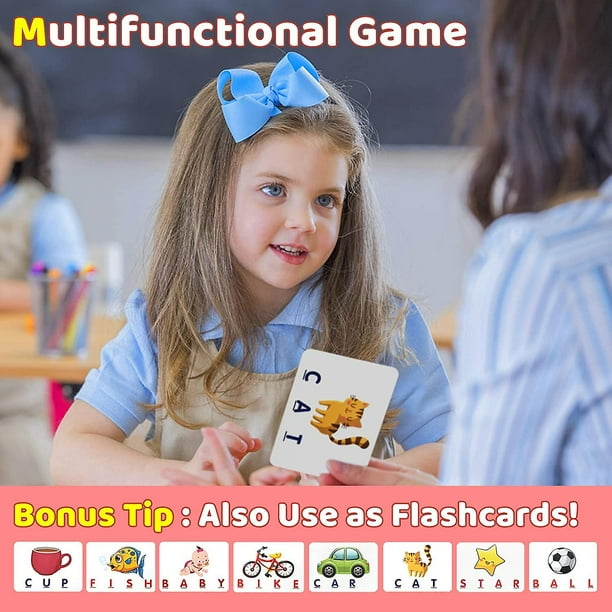 Juguetes educativos para niñas de 3, 4 y 5 años, regalos, juegos de  ortografía de letras a juego, juguetes de aprendizaje para niños de 3, 4 y  5 años, regalos de cumpleaños