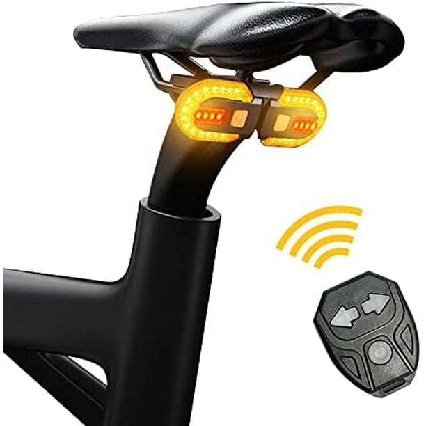 Intermitentes de bicicleta, intermitentes de bicicleta delanteros y  traseros brillantes IPX5 Control remoto inalámbrico a prueba de agua Luz de