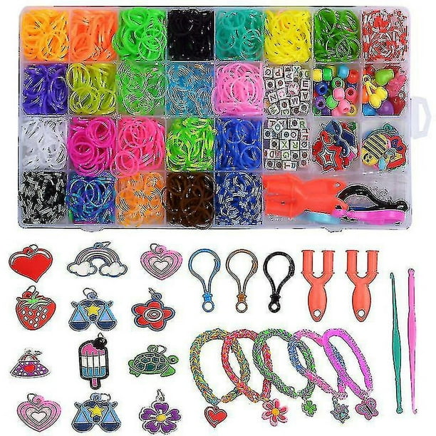 Kit de repuesto de gomas para hacer pulseras con 1500 bandas de colores en  23 colores YONGSHENG