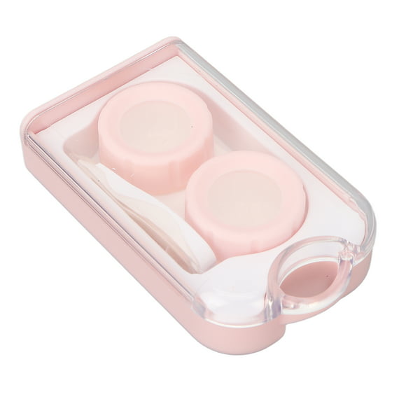 estuche para lentes de contacto contenedor de lentes de contacto rosado conveniente transparente de anggrek otros