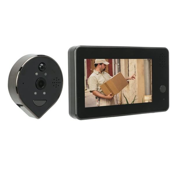 Visor de mirilla Digital de 4,3 pulgadas, cámara ojo de puerta PIR,  detección de movimiento, grabación de vídeo y foto automática, visión  nocturna, timbre HD - AliExpress
