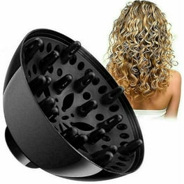 Difusor de cabello, secador de pelo plegable, accesorio para cabello rizado  y ondulado (negro) Tmvgtek cuidado belleza
