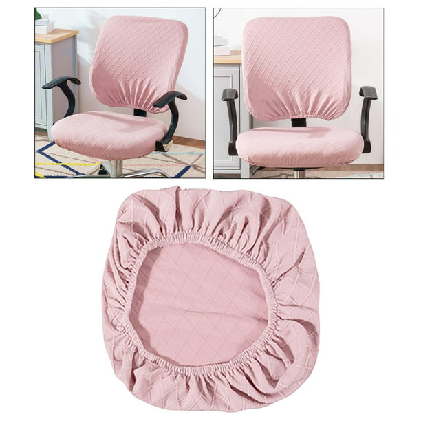 Funda para silla de oficina para computadora, día de San Valentín, color  rosa y blanco, a cuadros, romántica, lavable, extraíble, giratoria, funda