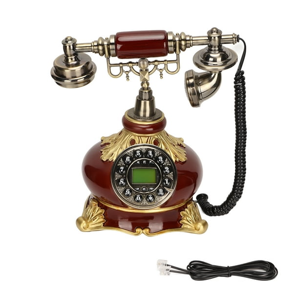 Teléfono Fijo Europeo Antiguo con función de Almacenamiento de