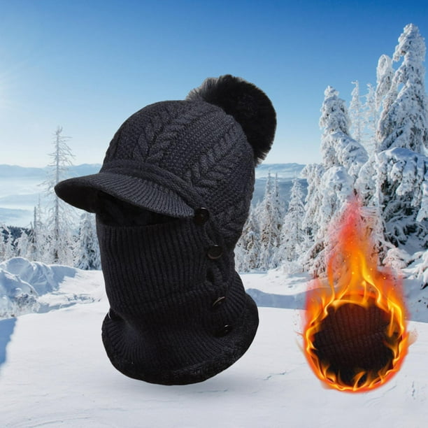 Gorro térmico con orejeras de invierno para hombre Gorro de esquí para nieve