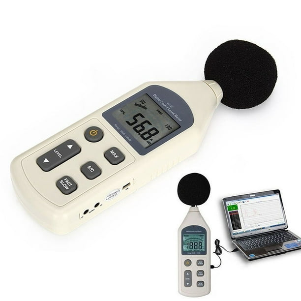 Medidor de decibelios de almacenamiento de datos de computadora USB Medidor  de ruido Medidor de sonido Probador de ruido Detector de ruido Medidor de  ruido TUNC Sencillez