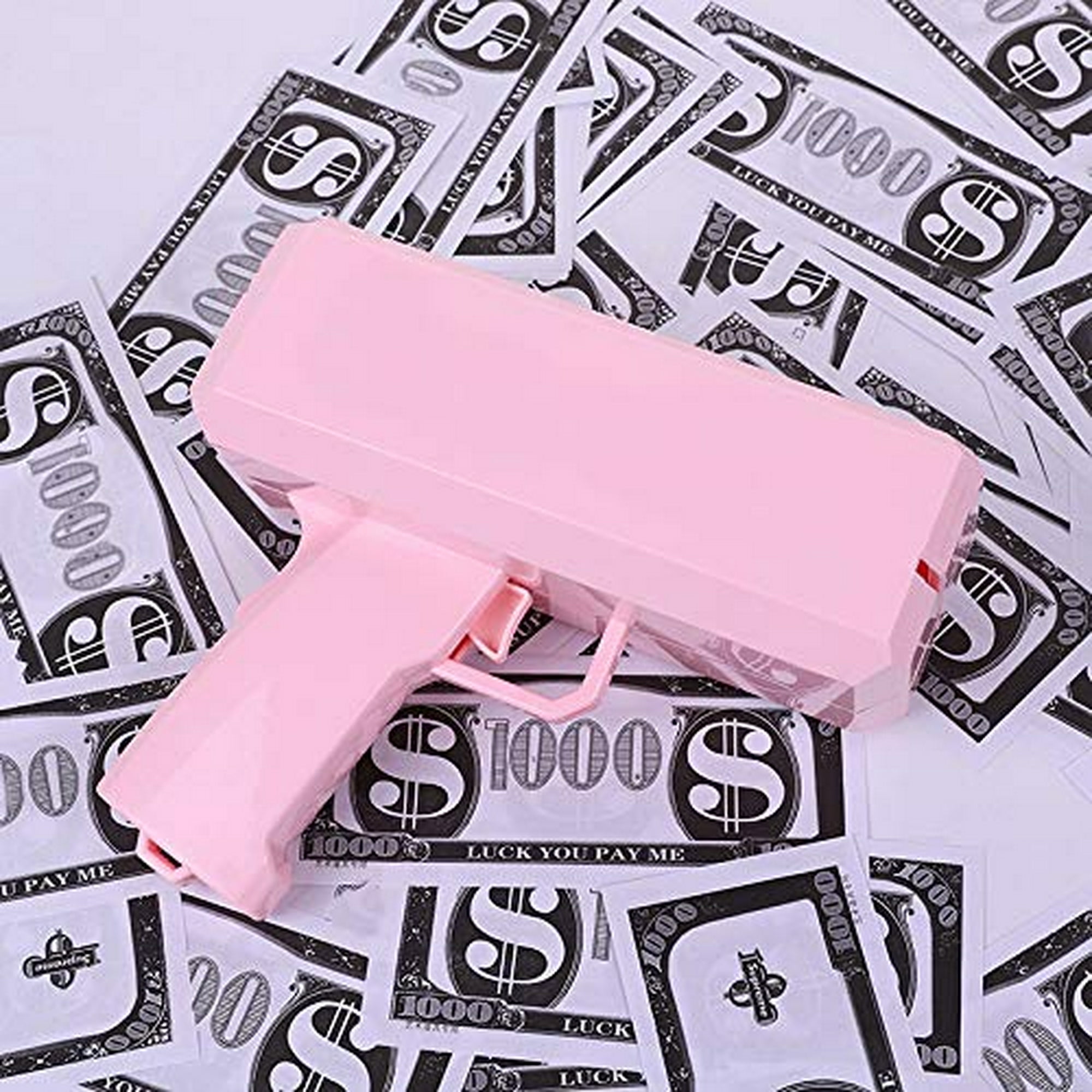 Koyiwa Pink Money Gun Make It Rain Money Toy Gun Pistola De Dinero Con 100 Pcs Prop Mone
